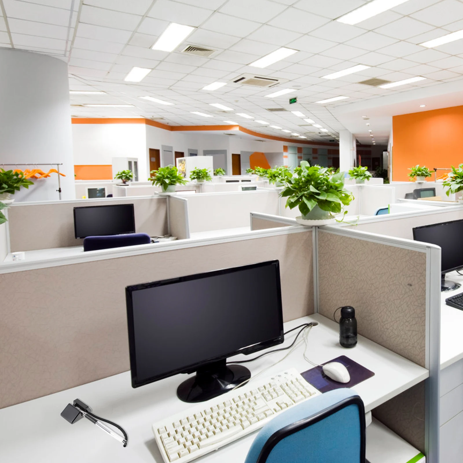 

5Pcs Counter Gel Pens Adhesive Desktop Reception Pens Smooth Writing Anti Theft Black Office Bank Supplies Office Supplies