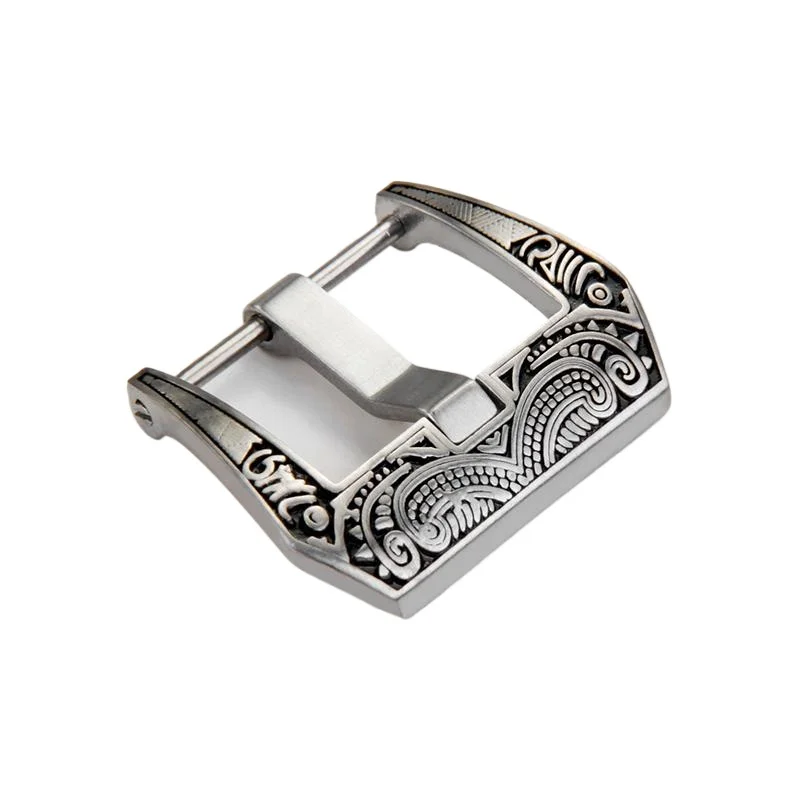 مشبك من الفولاذ المقاوم للصدأ مع نمط منحوت لساعة بانيراي المتينة بحزام من الجلد الطبيعي 20 22 24 ملم