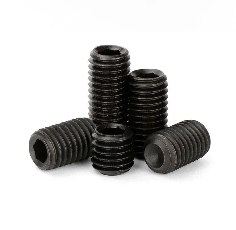 300pcs Set Screw M3 M4 M5 M6 Hexagon Socket Hex Socket Set Screws Grub Point Screw 12.9 Grade Black L=5-20mm 16mm 10mm 8mm