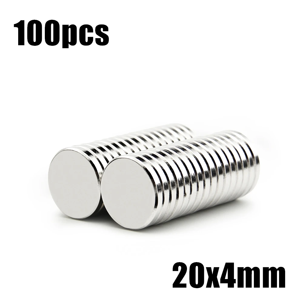 

100pcs 20x4mm Super Powerful Strong Bulk Small Round NdFeB Neodymium Disc Magnets Dia 20*4mm N35 Rare Earth NdFeB Magnet