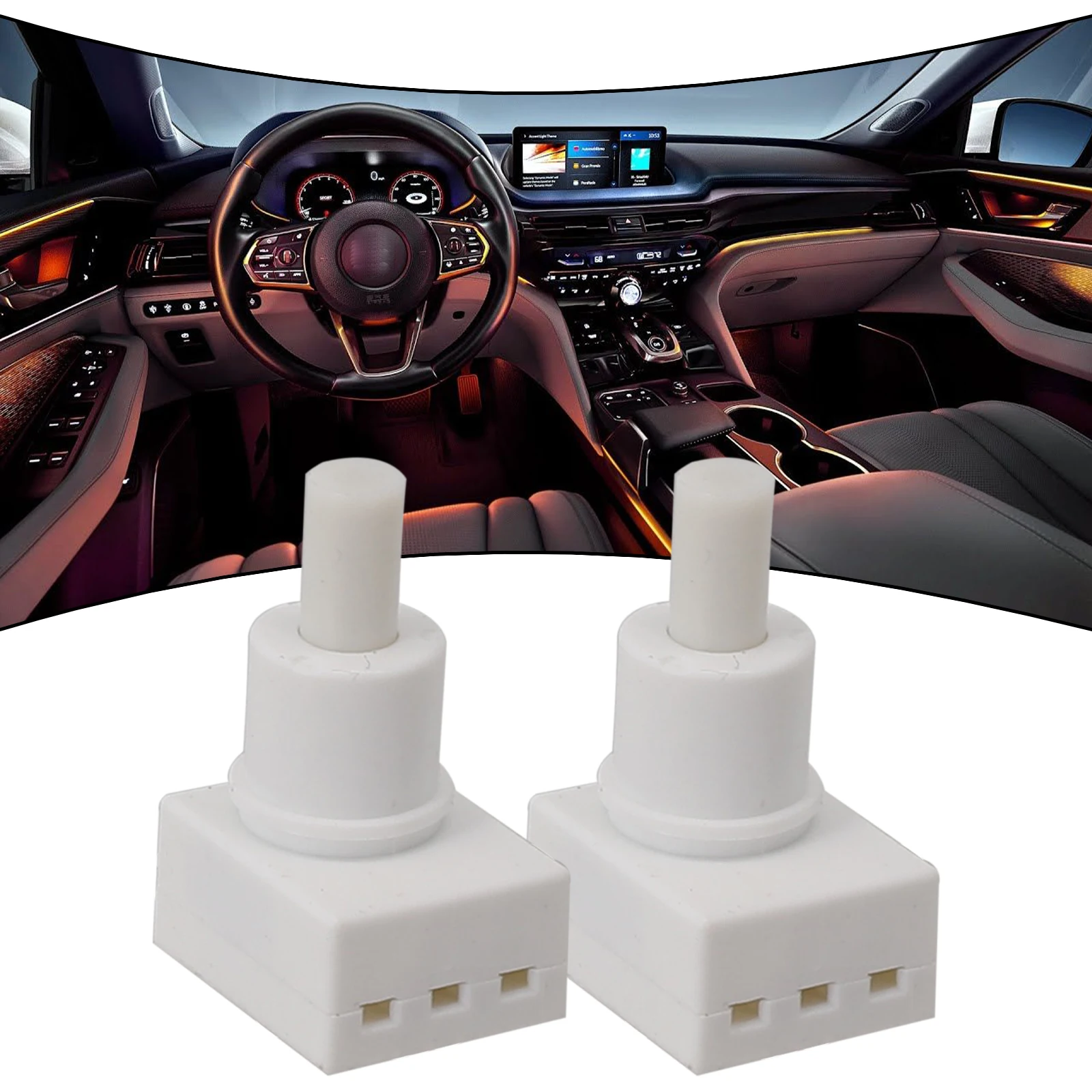 2Pc Car Interior Dome Reading Light Map Lamp Switch Button 1AMP 14.5V 34404-SDA-A11 For Honda Car Lamp Switch Sensor Button Acce