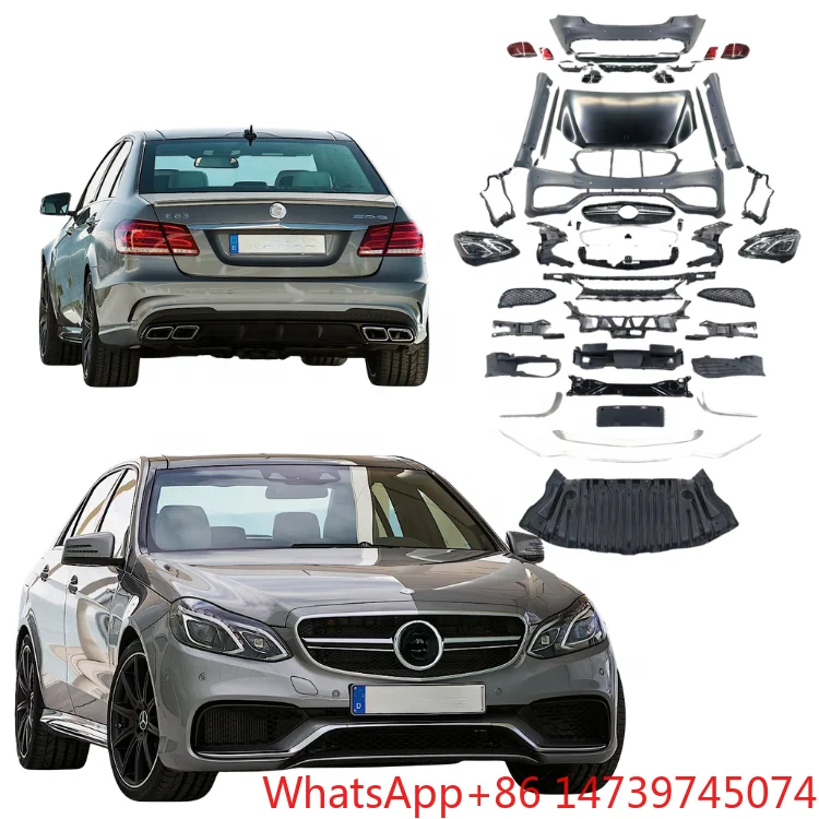 2009-2013 E-Class W212 Facelift Body Kit Upgrade To 2014-2015 E63 Style Bumper Hood Body Panel PartsOld To New Facelift Body Kit