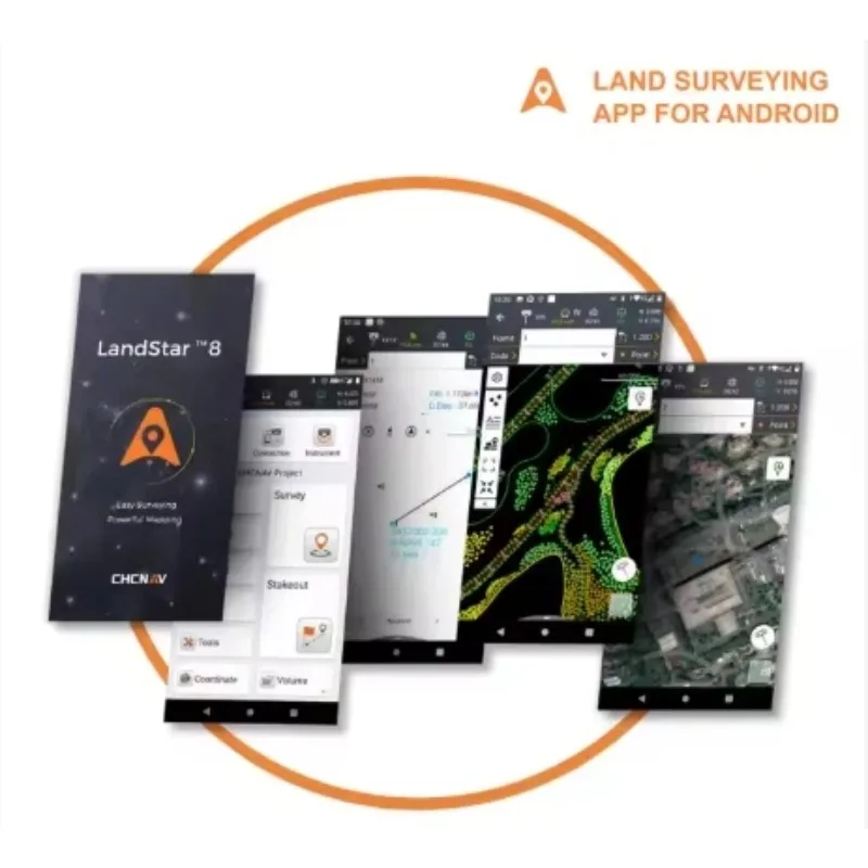 Landstar8 Field Surveying Data Collecting APP Android System Survey Software For CHC GPS RTK Land Measurement