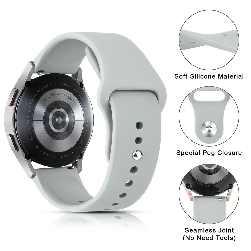 

18mm 20mm 22mm Silicone Strap for Garmin Vivoactive 5/Move Trend/Venu 3S Sport Watchband for Garmin Forerunner 965 55 165 265S