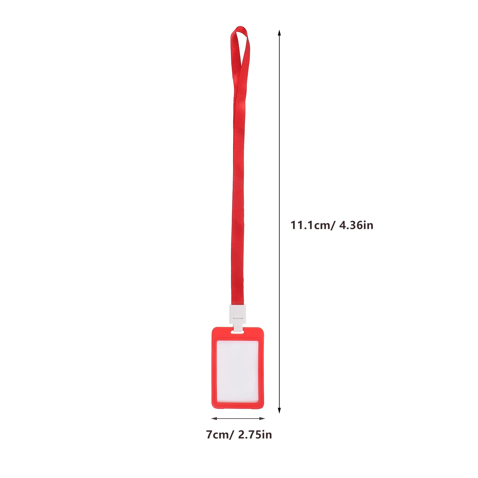 Operitacx 1-set ID-kaarthouder met sleutelkoord voor werk, school, naambadge, plastic hoes, eenvoudig ontwerp