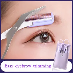 Eyebrow Trimmer Eyebrow Razor Kit Professional Eyebrow Shaping Knife Scissors Comb For Women Makeup Accessories