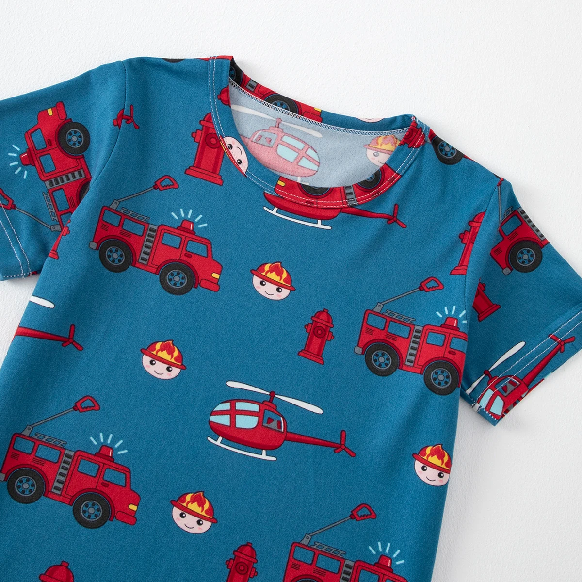 2/6-teiliges Sommer-Mode-Set für Kinder mit Aufdruck in Übergröße für Jungen, bequemes, kurzärmliges Oberteil mit Rundhalsausschnitt und weiche Hose – Detail 17