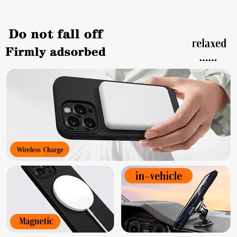 for Magsafe Phone Case For iPhone 15 14 16 Plus 13 12 11 Pro Max Wireless Charging Silicone Soft Anti impact Colorful Cover
