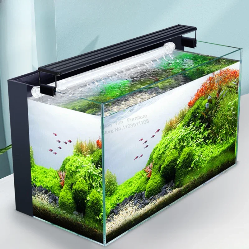 Glass Decoration Fish Tank Corporation Home Aquatic Pet Supplies Ecology Loop Fish Tank Landscaping Light Aquarium Pour Aquarium