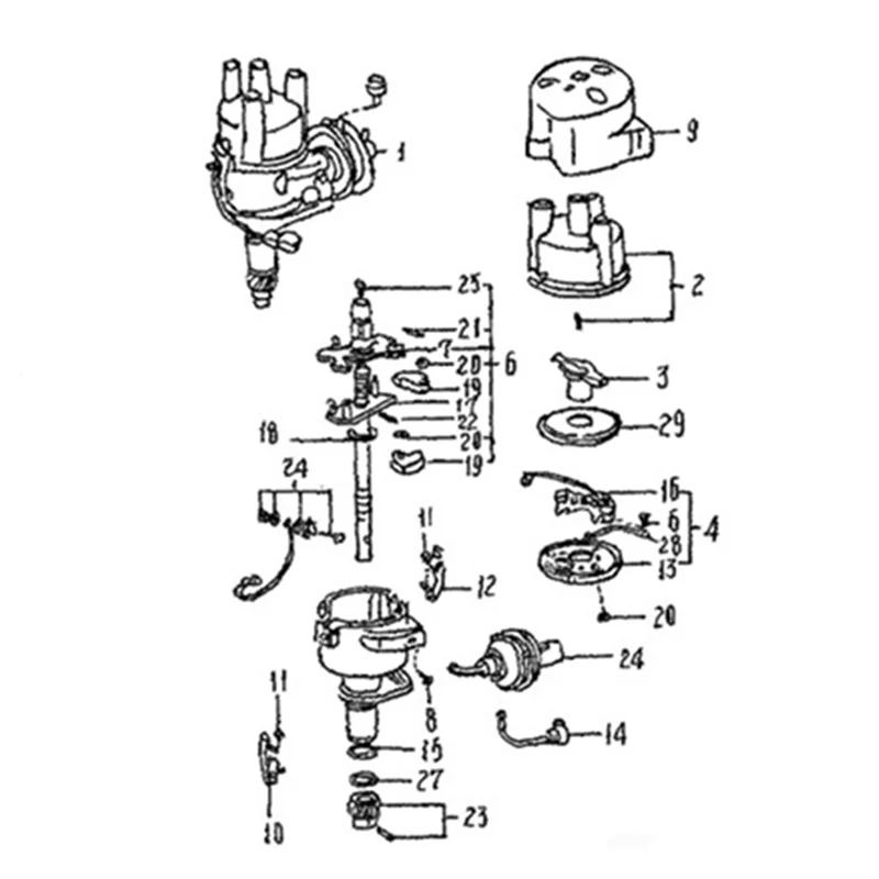 P-Premium-Auto Ontstekingsverdeler 33100-M70F20 33100-77500 Voor