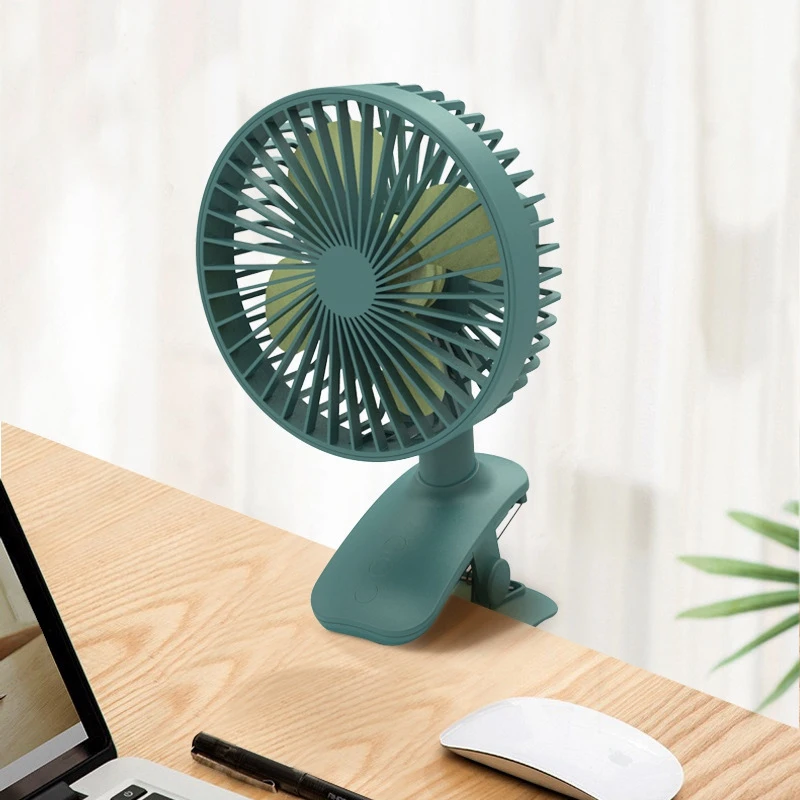 Mute, Shake Head, 3-Gear Adjustment Small Fan Baby Car Clip Fan, Desktop Dormitory, Table Type Small Fan