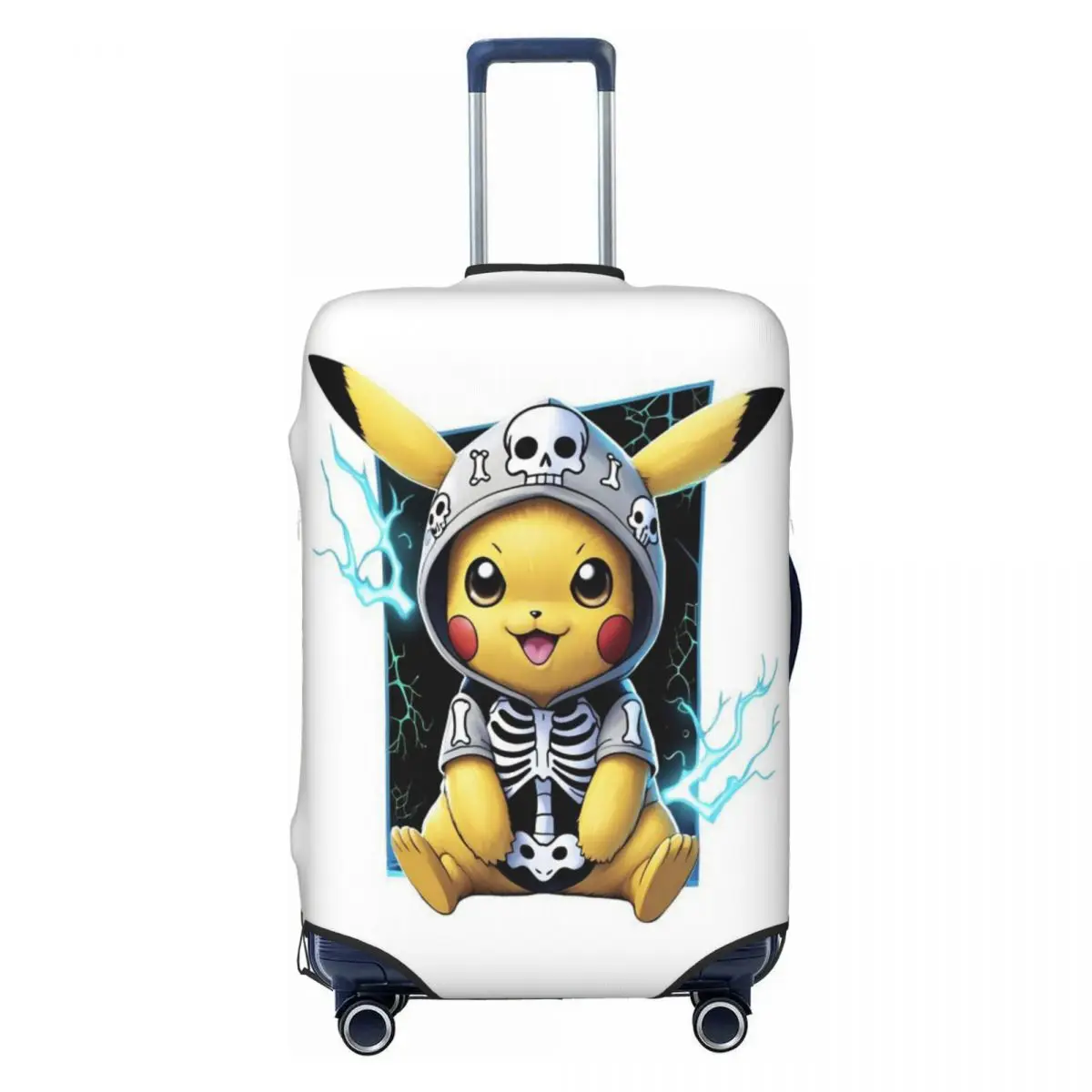 

Custom Bikachus Skeleton Luggage Cover Cute Suitcase Protector Covers Suit For 18-32 inch