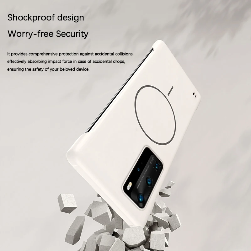 Magnetic Phone Case for Huawei P40 Pro Plus Pro+ P40Pro 5G Funda Hard Camera Protection Original Shockproof Frameless Back Cover view 4