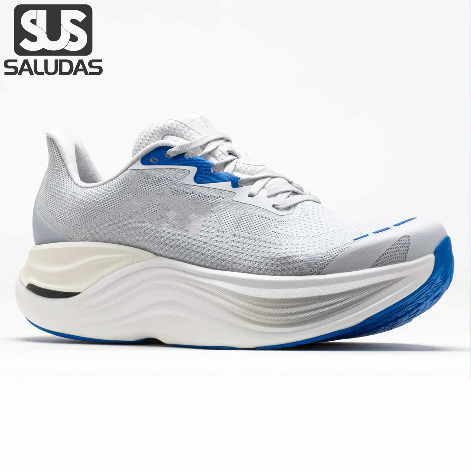 SALUDAS Original Carbon Plate Running Shoes Men and Women Thick Sole Cushioning Elastic Jogging Shoes Outdoor Casual Sneakers