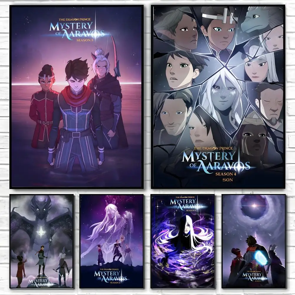 TV Series The Dragon Prince Poster Self-adhesive Art Waterproof Paper Sticker Coffee House Bar Room Wall Decor