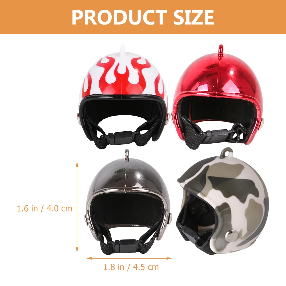 Casque de sécurité jetable pour animaux de compagnie, casque d'oiseau, mini casques drôles, jouet de maison de poupée, casquette anti-pluie, casque de poulet, 4 pièces