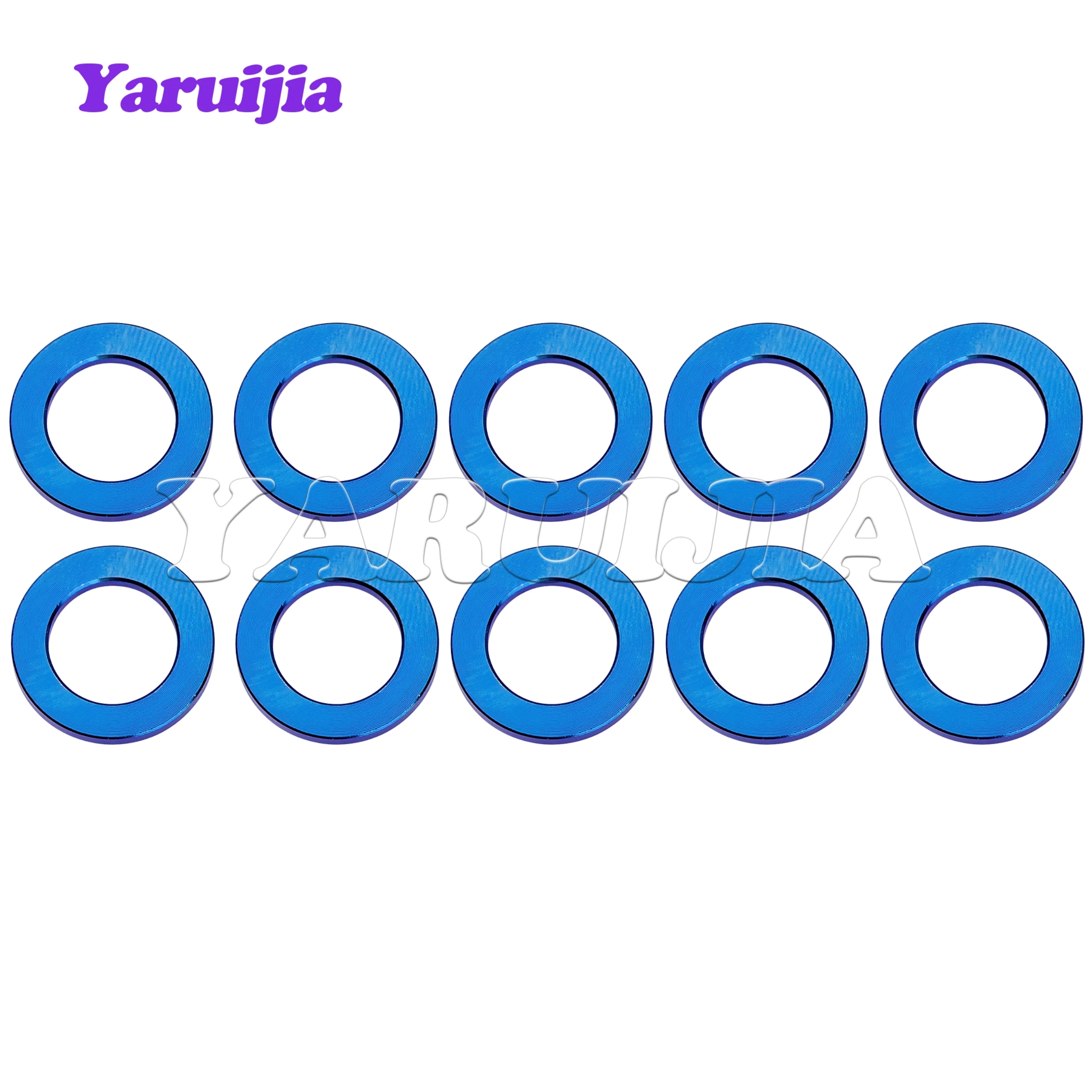 Yaruijia Titanium Washers M3/M4/M5/M6/M7/M8/M10/M12/M14 DIN912 Flat Spacer Gasket for Bicycle Cycling Motorcycle Car 10pcs