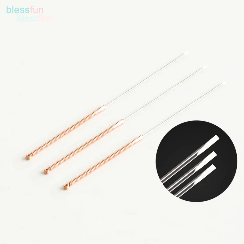 100 Copper Handle Micro Knife Acupuncture Needle Acupotomy Therapy Minimally invasive Disposable Needles