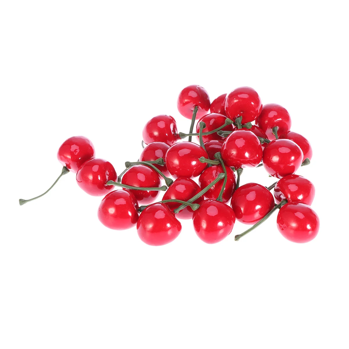 

24Pcs Simulation Cherry Cherries Realistic Mini Fruit Props Restaurant Decoration Photography Shooting Hanging Ornaments