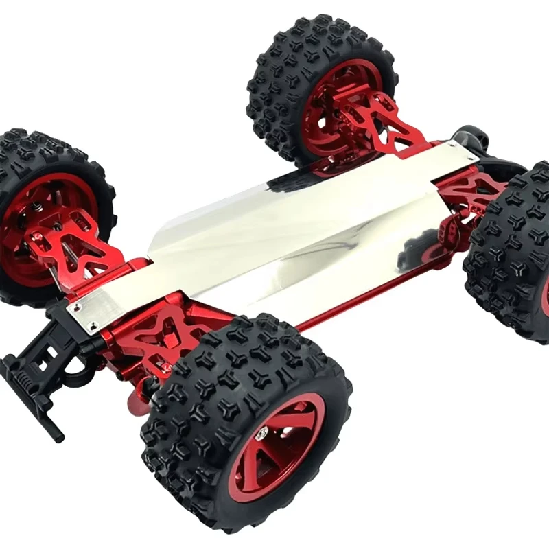 SCY 16101 16102 16103 Pro Stainless Steel Chassis Armor Gearbox Protector Skid Plate 1/16 RC Car Upgrade Parts Accessories