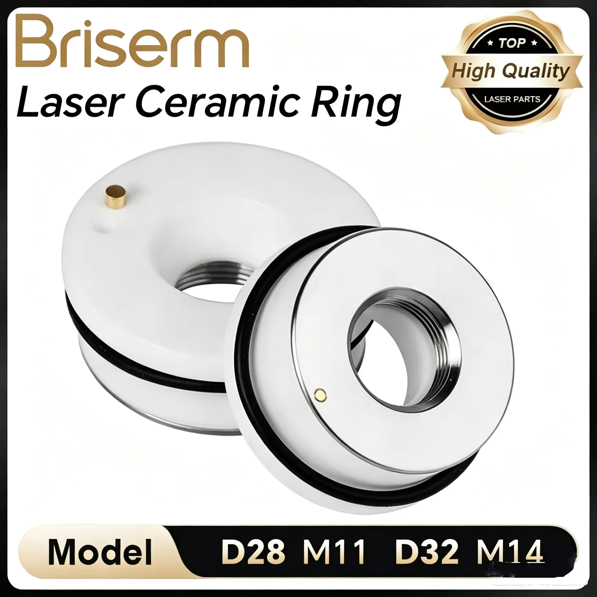 Briserm Laser Ceramic Ring D28 M11 D32 M14 Ceramic Nozzle Holder for Raytools Precitec WSX Laser Cutting Head