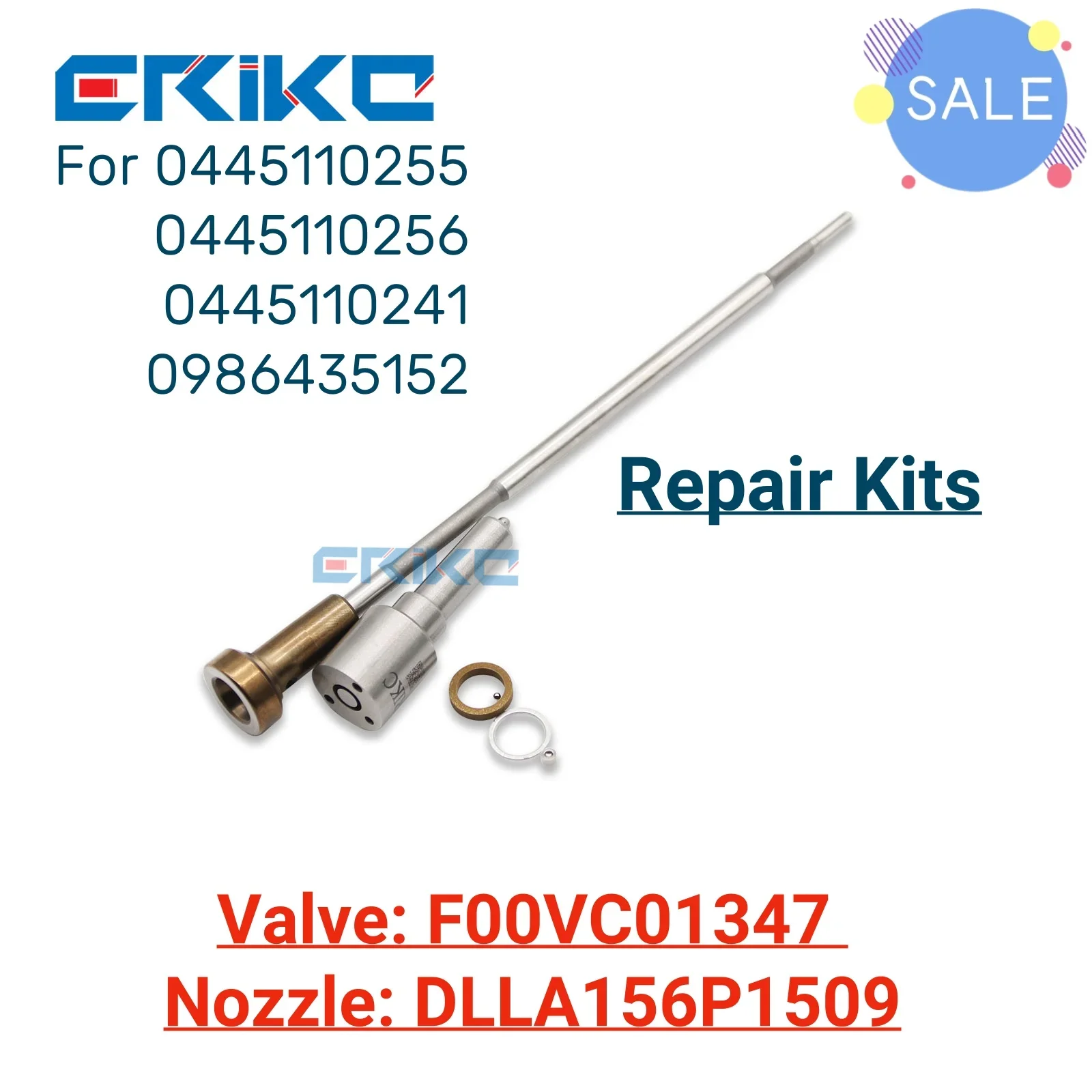 0986435152 Oil Spray Nozzle DLLA156P1509 Valve F00VC01347 Repair Kits Diesel Control Valvefor 0445110255 0445110256