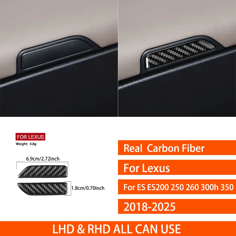 Für Lexus ES ES200 250 260 300h 350 200 2018-2025 Echte Carbonfaser-Aufkleber Zentraler Aufbewahrungsschalter Auto-Zubehör Dekorativ