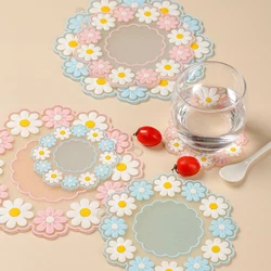 Cute Daisy Blossom Table Mat Daisy Placemat Dinner Plate Insulated Pads Milk Mug Coffee Cup Coaster Insulation Kitchen Placemat