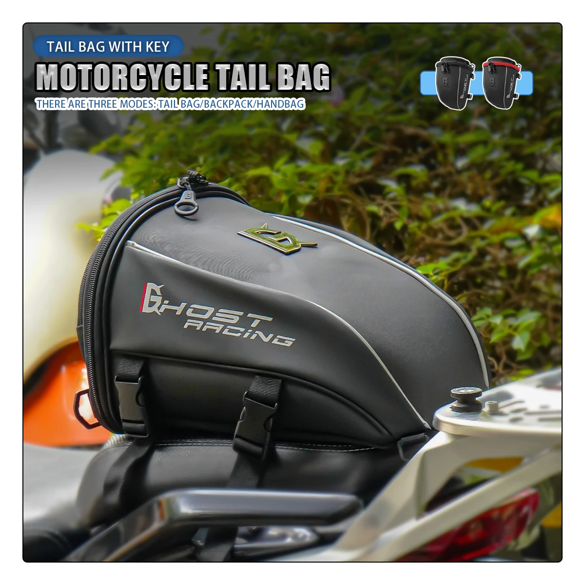 

Waterproof Motorcycle Tail Bag Sport Luggage Saddle Riding Rear Bag Motorcycle Motorbike Scooter Side Back Seat Bag