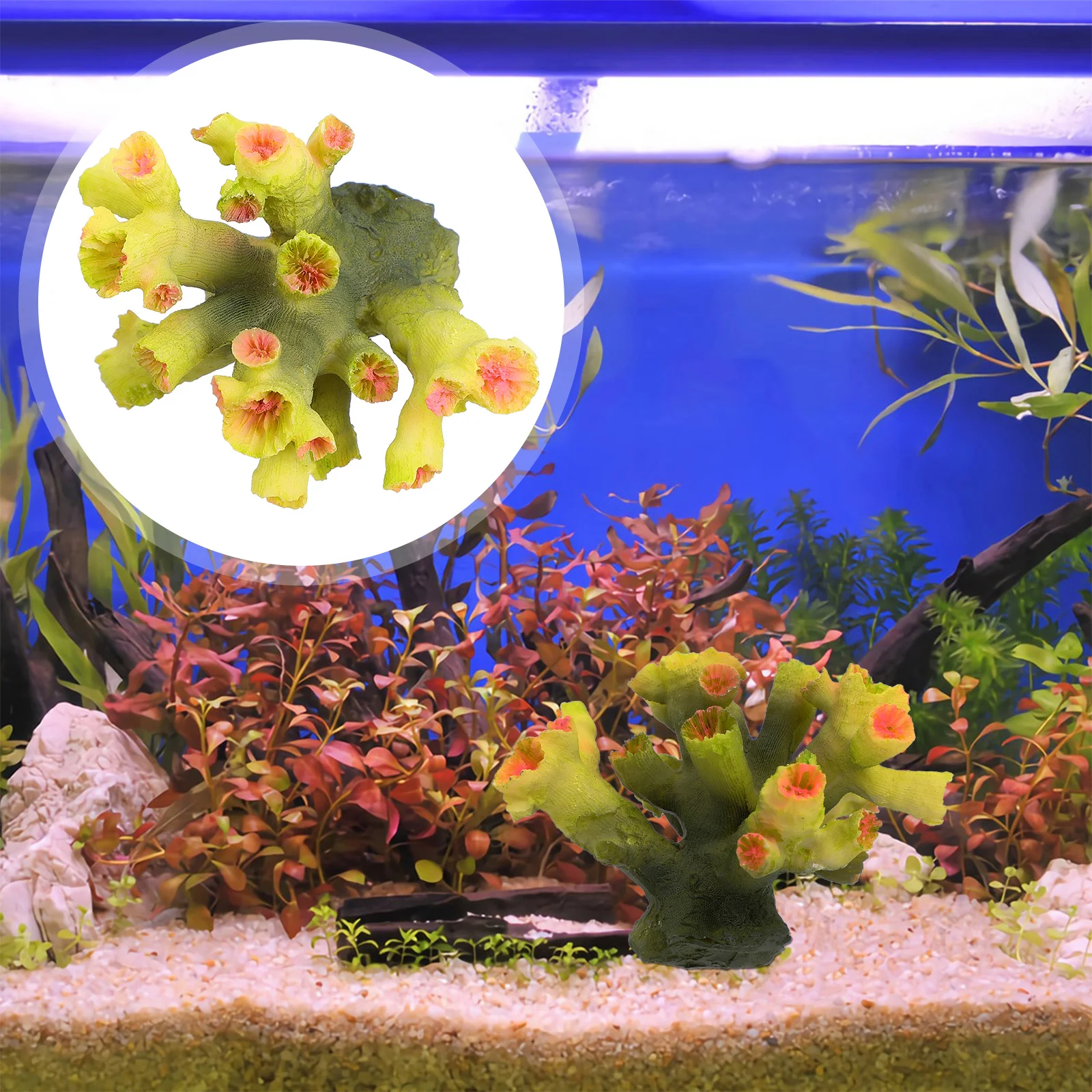 

Coral Aquarium Decoration Fish Tank Ornament Resin Craft Visual Appeal Stress Relief Fun Scenery Aquarium Decoration