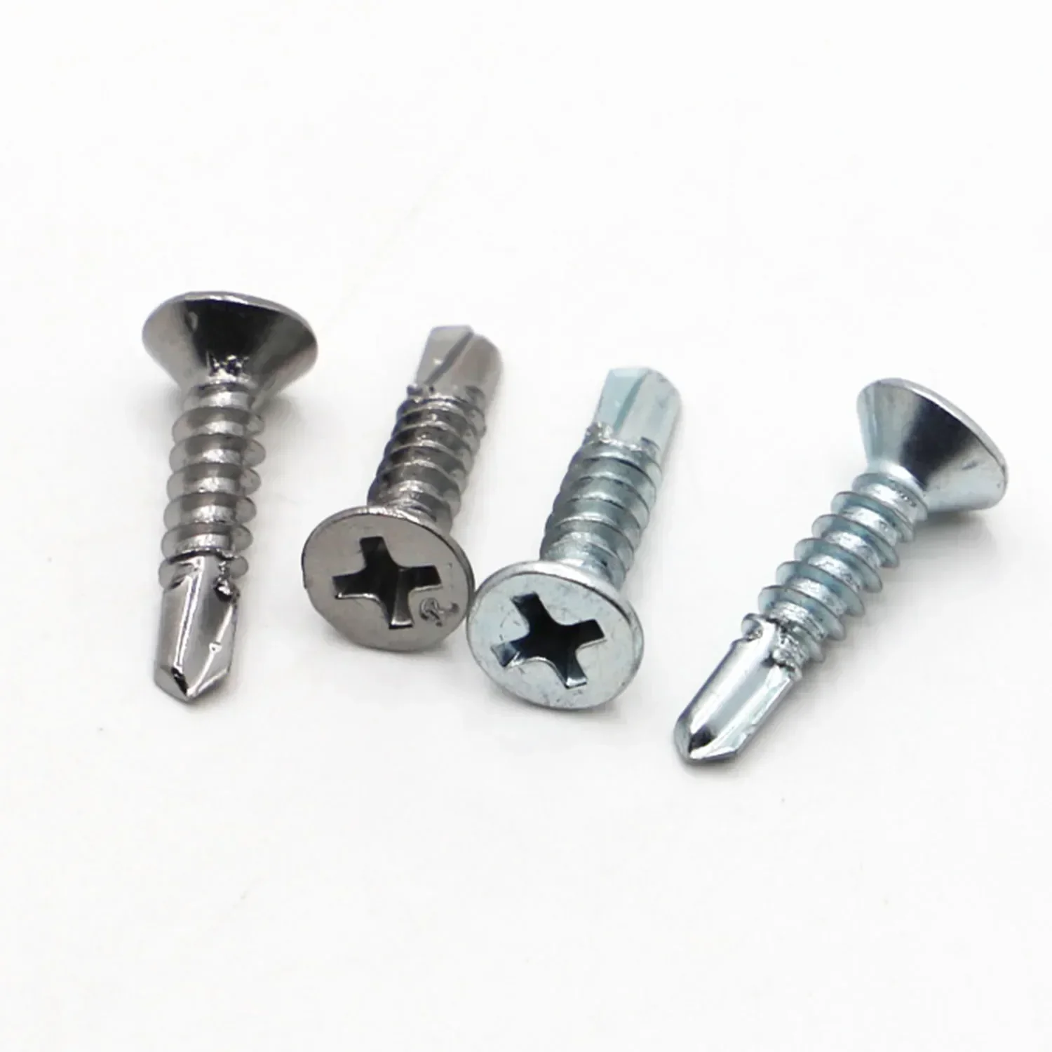 M3.5 M4.2 M4.8 M5.5 M6.3 410 Stainelss Steel Phillips Flat Head Self Drilling Screw Zinc Plated Steel Self Tapping Screw L=13-50 - Image 5