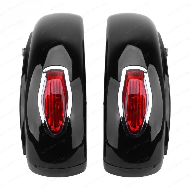Motorcycle accessories, suitable for Prince side box, side box, black small side hanging box with lights