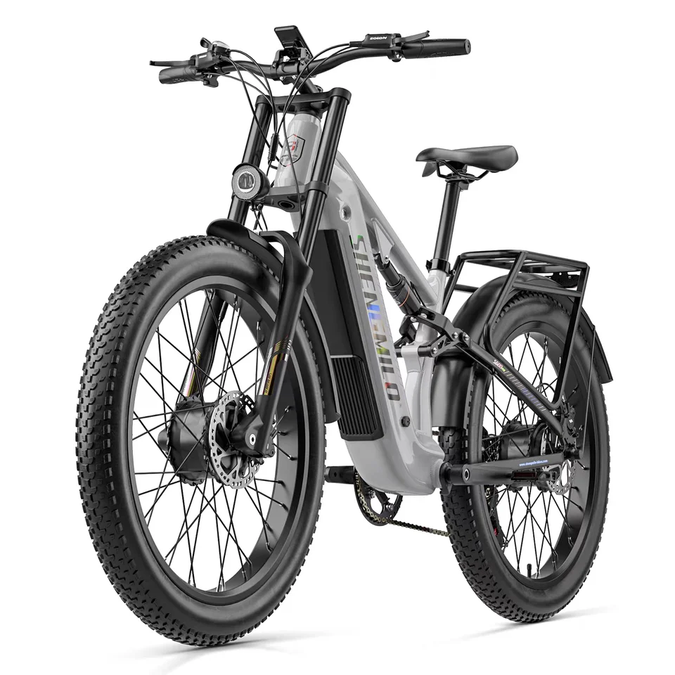 New Shengmilo S600 POR Electric bike 2000w dual motor 48V 25AH battery Electric bicycle 26 inch fat tire mountain riding E-bike image 4