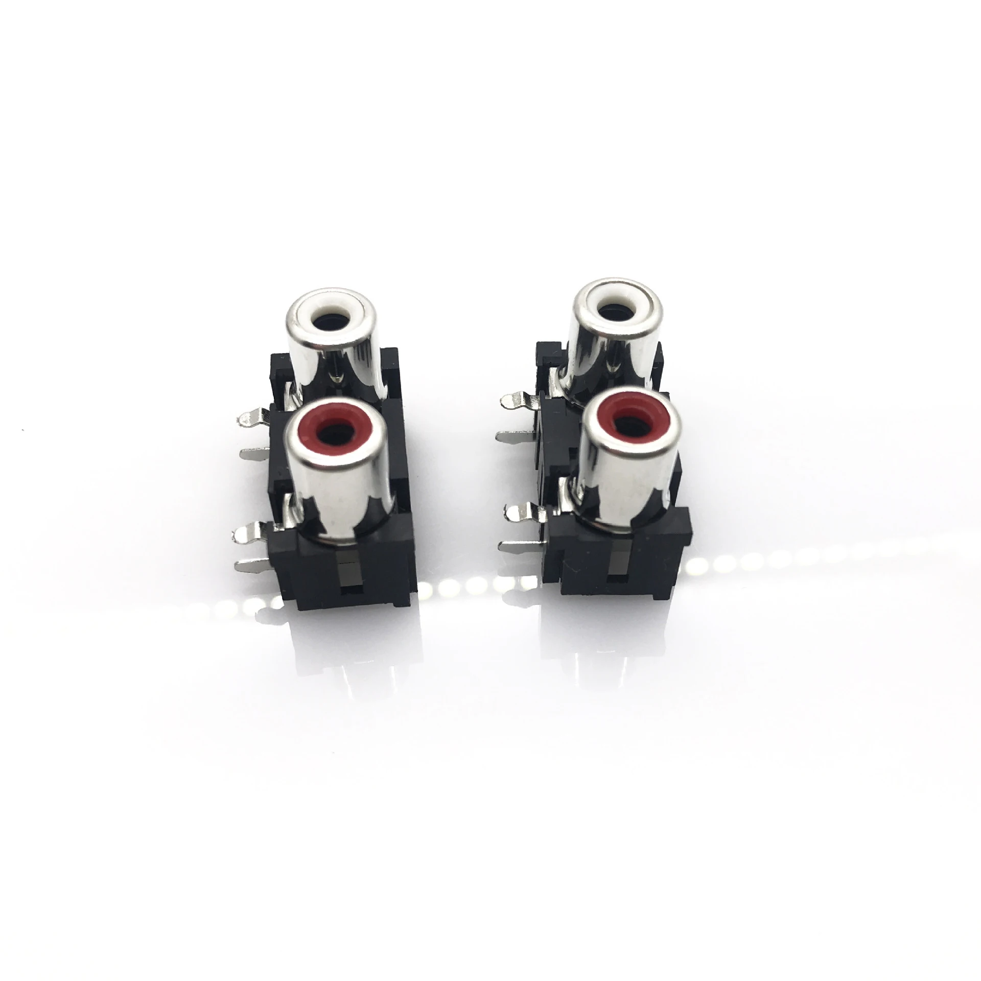 50PCS New 2 Way 3 Ways RCA Female Audio Video Plug Jack AV Concentric Socket Connector Connecter