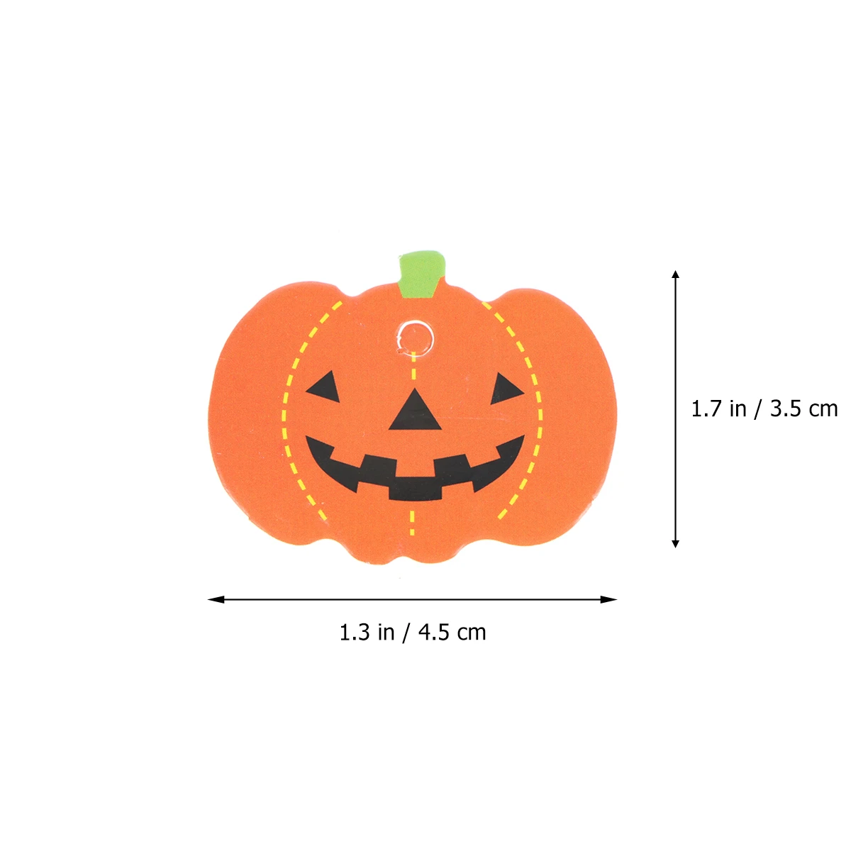 

100 pcs Halloween Pumpkin Hanging Tags Shaped Paper Pendants Hole Gift Labels Craft Supplies Small Bookmarks