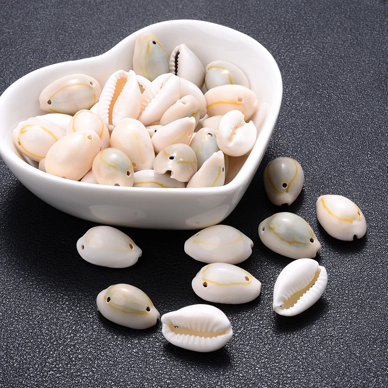 30/50Pcs Natural Oval Shell Beads Fahion White Conch Loose Spacer Beads For Jewelry Making DIY Handmade Charm Bracelet Necklace