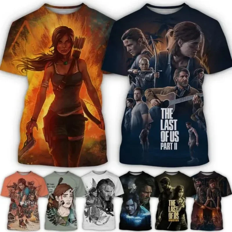 

Game The Last Of Us Part II 3D Printing T Shirt Unisex Hip Hop Fashion Harajuku Style Tee Shirt Oversized Cosplay Men's Clothing