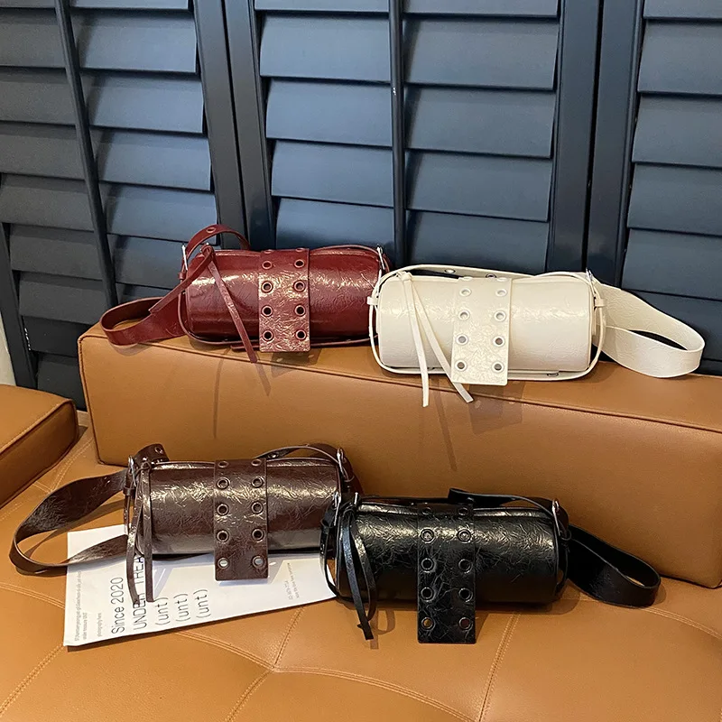 2025 Herbst neue vielseitige Zylindertasche Damen Vintage High-End-Nischen-Schulter-Unterarm-Luxus-Geldbörse