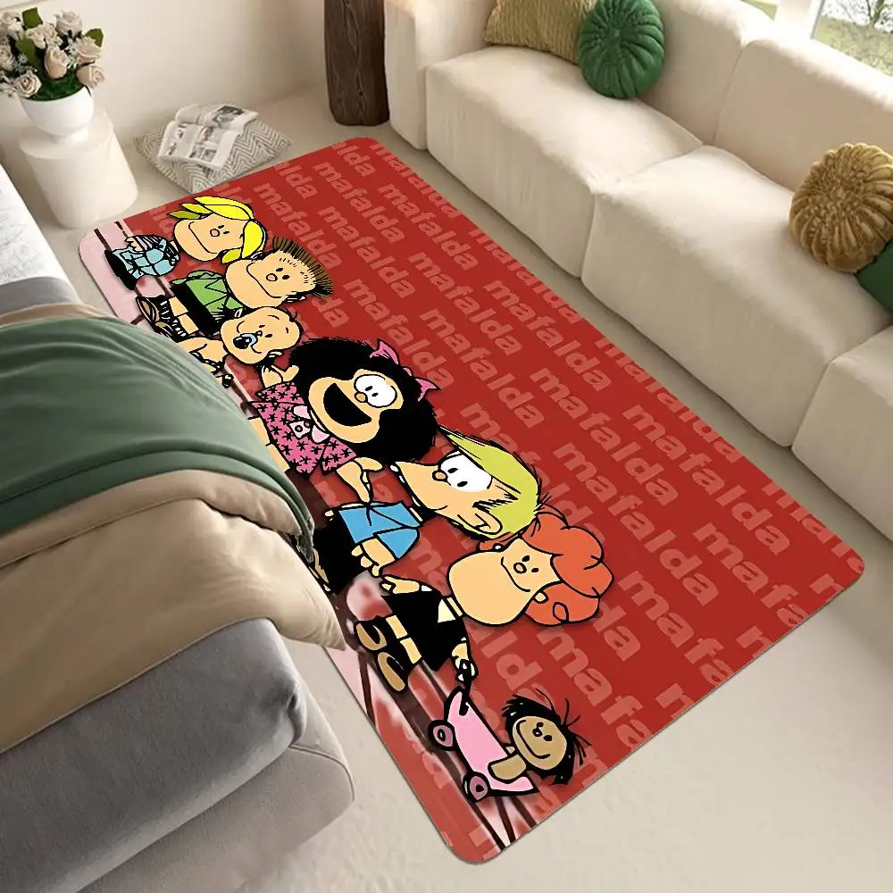 Cartoon Mafalda Floor Mat Retro Multiple Choice Living Room Kitchen Rug Non-Slip Modern Home Decor