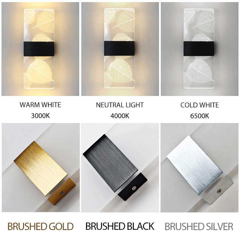 Acrylic Indoor Wall Lamp 6W LED Wall Light Bedroom Living Room Balcony Aisle Bedside Lights Modern Nordic Sconce Lamps AC85-265V image 5