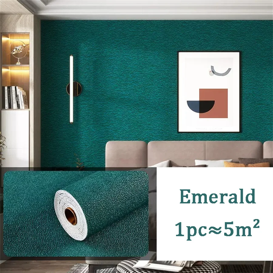 10m 3D Dikker zelfklevend behang linnen vlakte Diatomeeën Modder muurstickers kleur decor renovatie anti-collision Home Decor