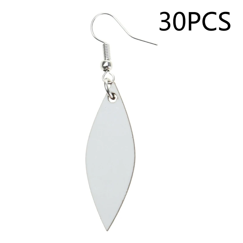 30Pcs Sublimation Earrings Blanks Heat Transfer Line Hook Earrings with Hooks