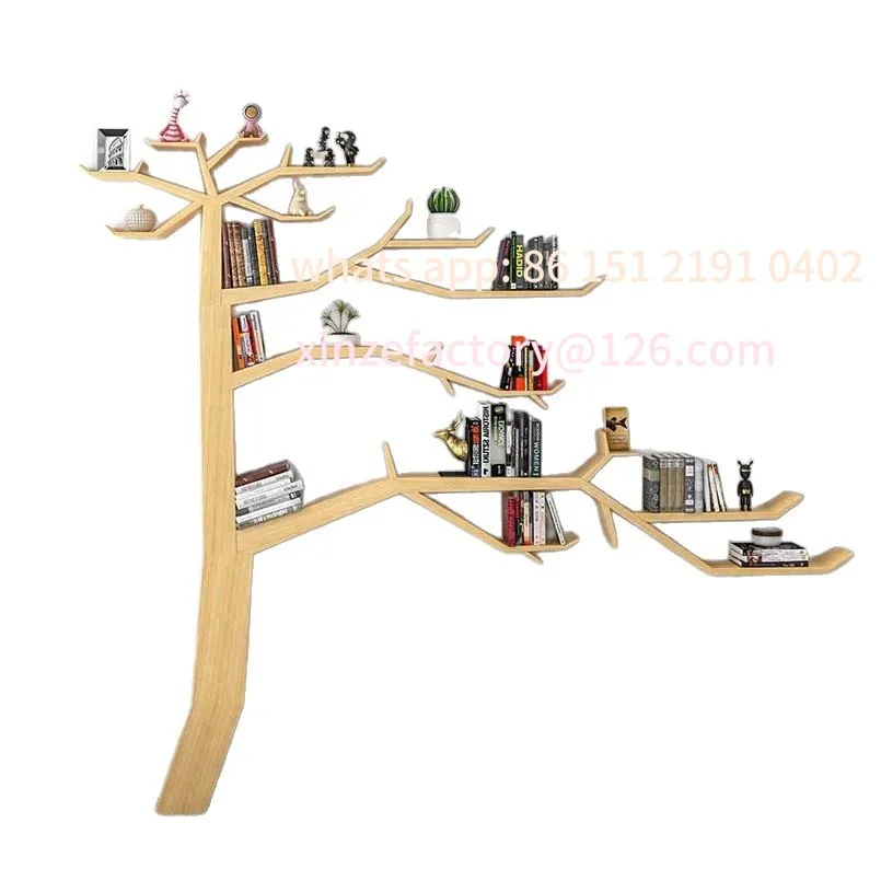 

Customizable Qikeduo Floor Shelf Ornament Tree Shape Bookshelf Solid Wood Display Shelf Children's Bookshelf Shelf Decorative Sh
