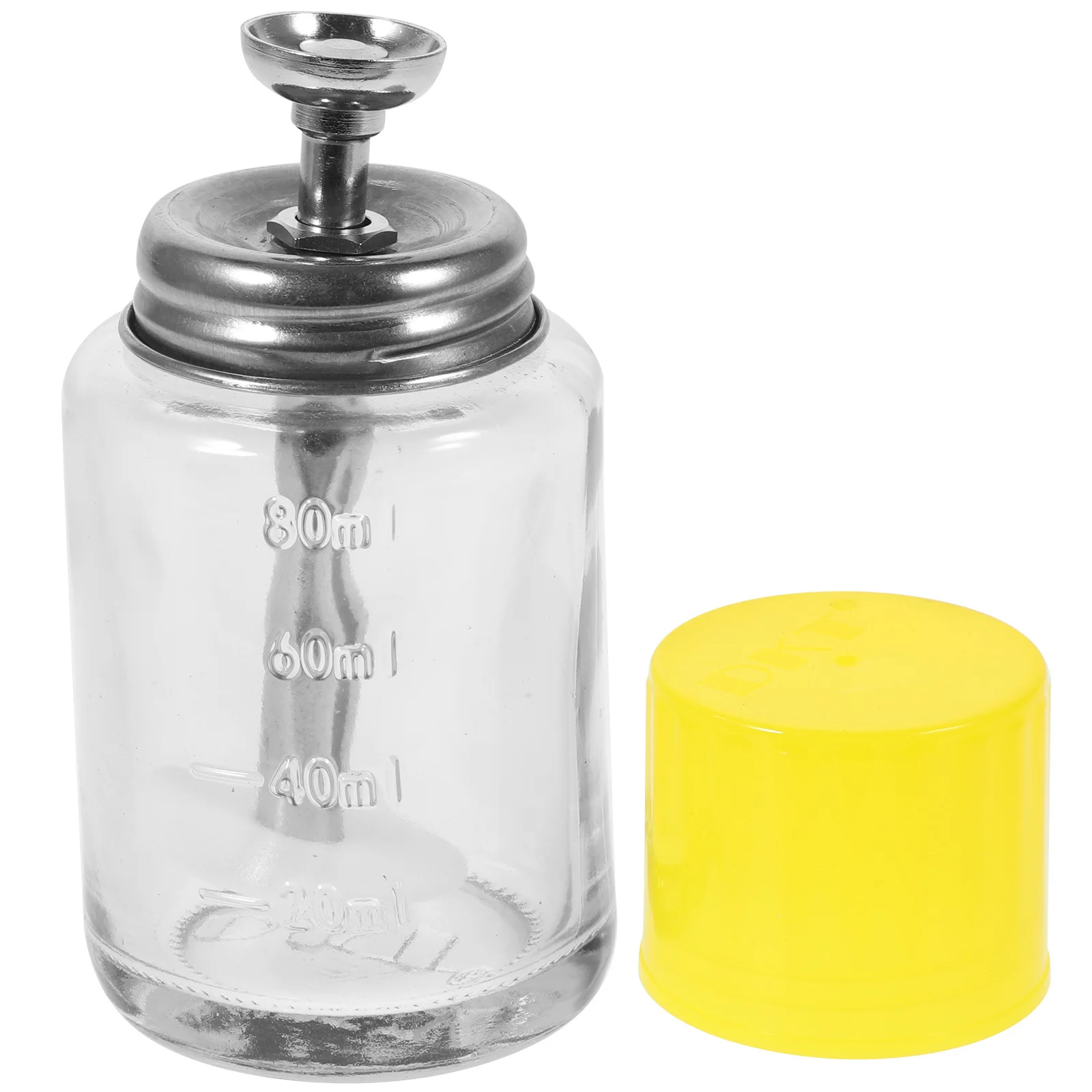 Garrafa de bomba vazia de vidro transparente para removedor de esmalte, removedores de maquiagem, design de pressão de toner, durável, reutilizável, amigável para viagens