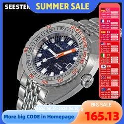 SEESTERN Watch SUB300T Diver Automatic Man Mechanical Sapphire Glass Luminous Date Waterproof 200 Turn Bracelet Wristwatch Retro