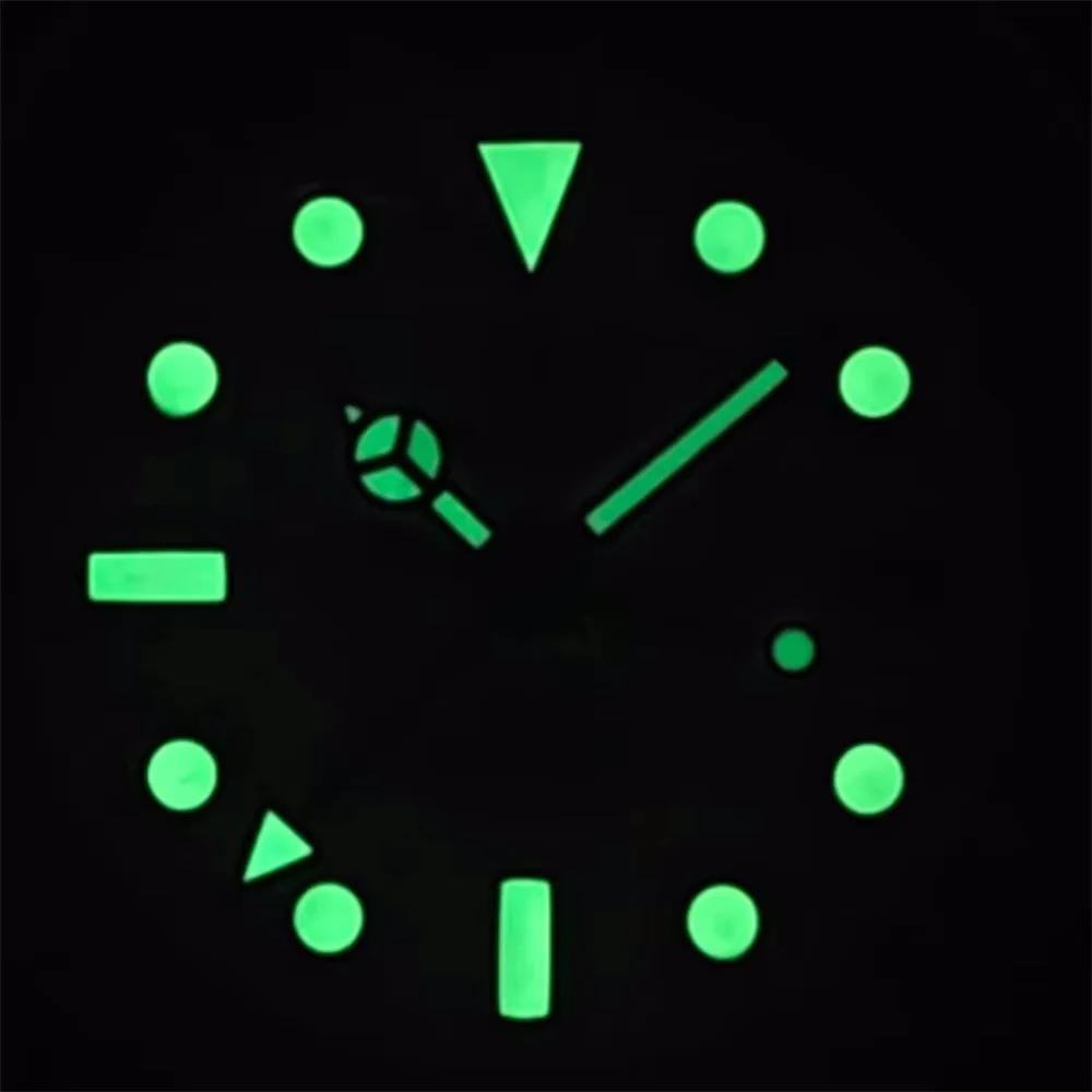 29mm Quartz Watch Dial Black White Dial Green Luminous Fit RONDA 515/RONDA 515-24H Quartz Movement