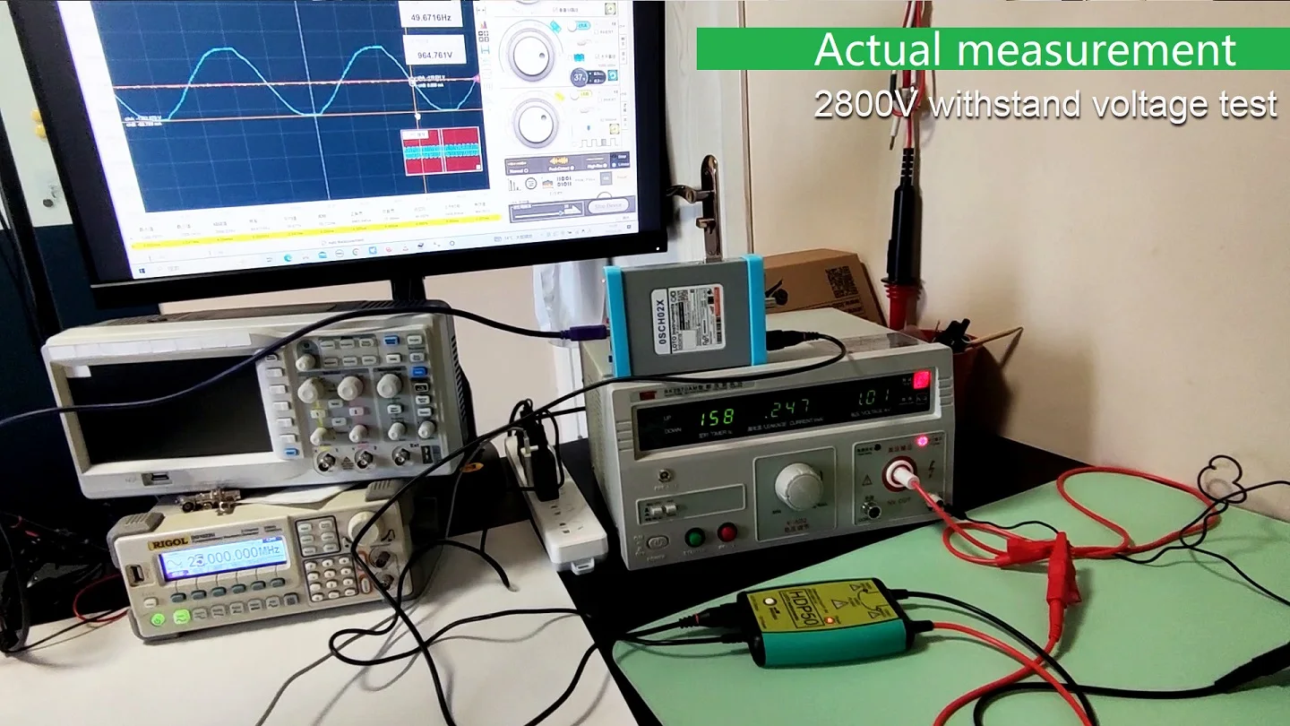 Imagem -05 - Sonda Diferencial de Alta Tensão Osciloscópio Modelo Hdp50 100mhz 1400v Bnc Amplamente Compatível com Diferentes Osciloscópios