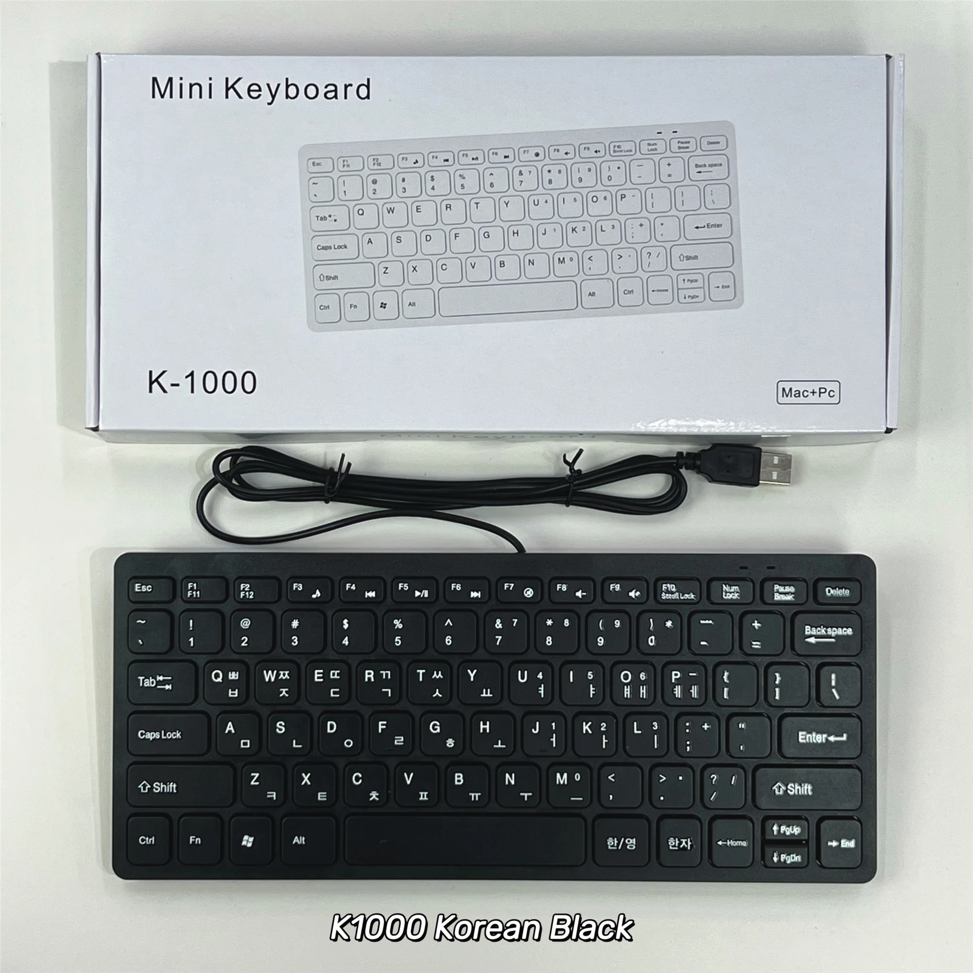 78 Keys for Laptop Desktop Computer PC Thin Korean Japanese German Russian French Spanish USB Wired Mini Keyboard Language