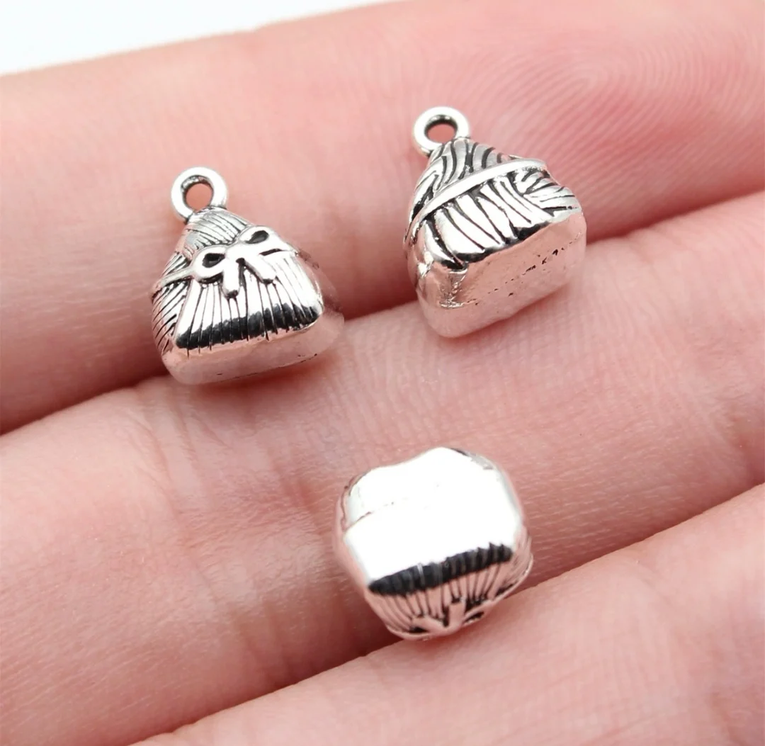 20pcs 10x8.6x7.3mm Zinc alloy metal tibetan silver plated charm T1400 for jewelry making