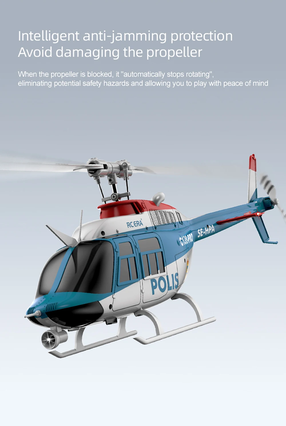 RC ERA C138 PRO Helicopter 1/33 6 Channel 6-Axis Gyro 2.4G Optical Flow Positioning 100M Distance 10Min Fight Time RC Helicopter